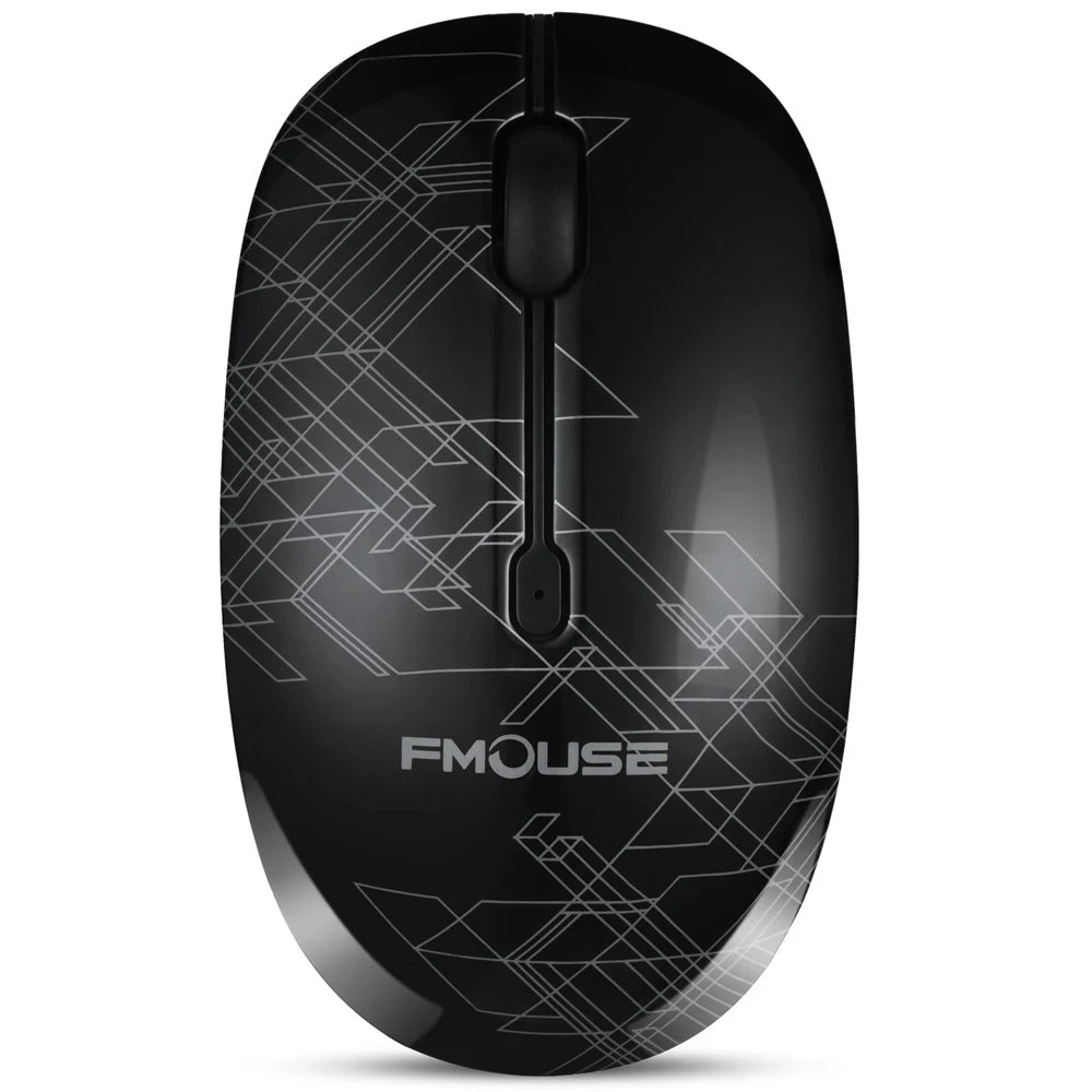 Original FMOUSE M101 Wireless Mouse 2.4G Cute Silent Optical Cartoon Mice With USB Receiver 1600DPI for Laptop PC Gift Macbook